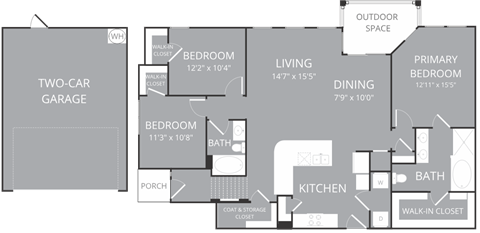 V380 C1 floor plan at Villages 3Eighty, Texas